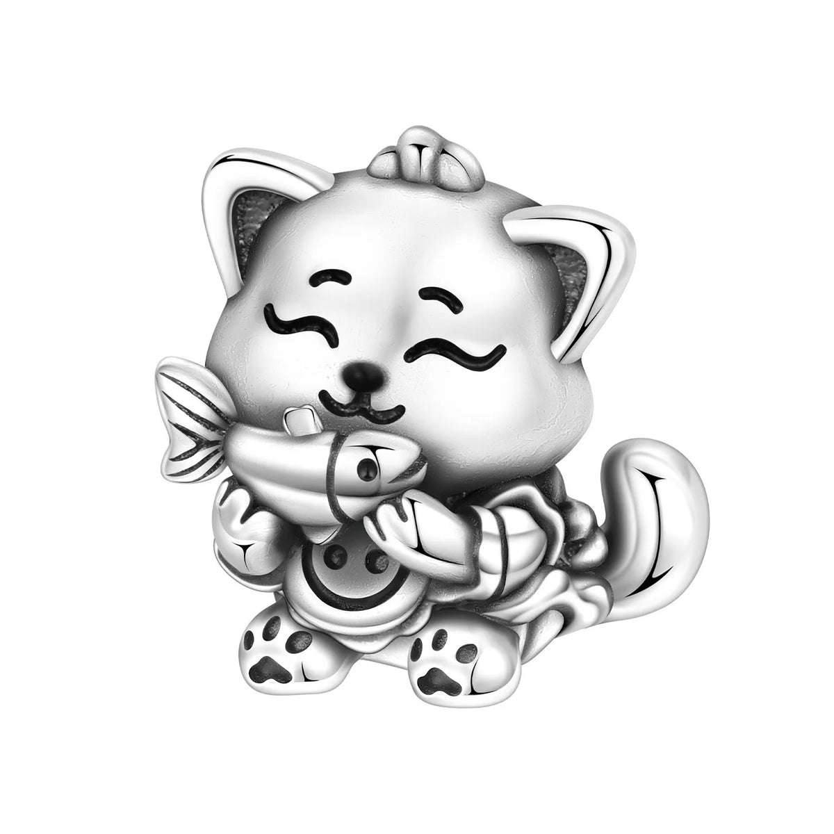 Orstarry 925 Sterling Silver Cute Rabbit Animal Beads Original Pendants Bracelet Charm Jewelry Party DIY Trendy Gifts