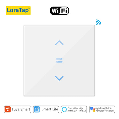 LoraTap Tuya Smart Life WiFi Curtains Blinds Switch Roller Shutters Motor Switch Backlight Style Google Home Alexa Voice Control