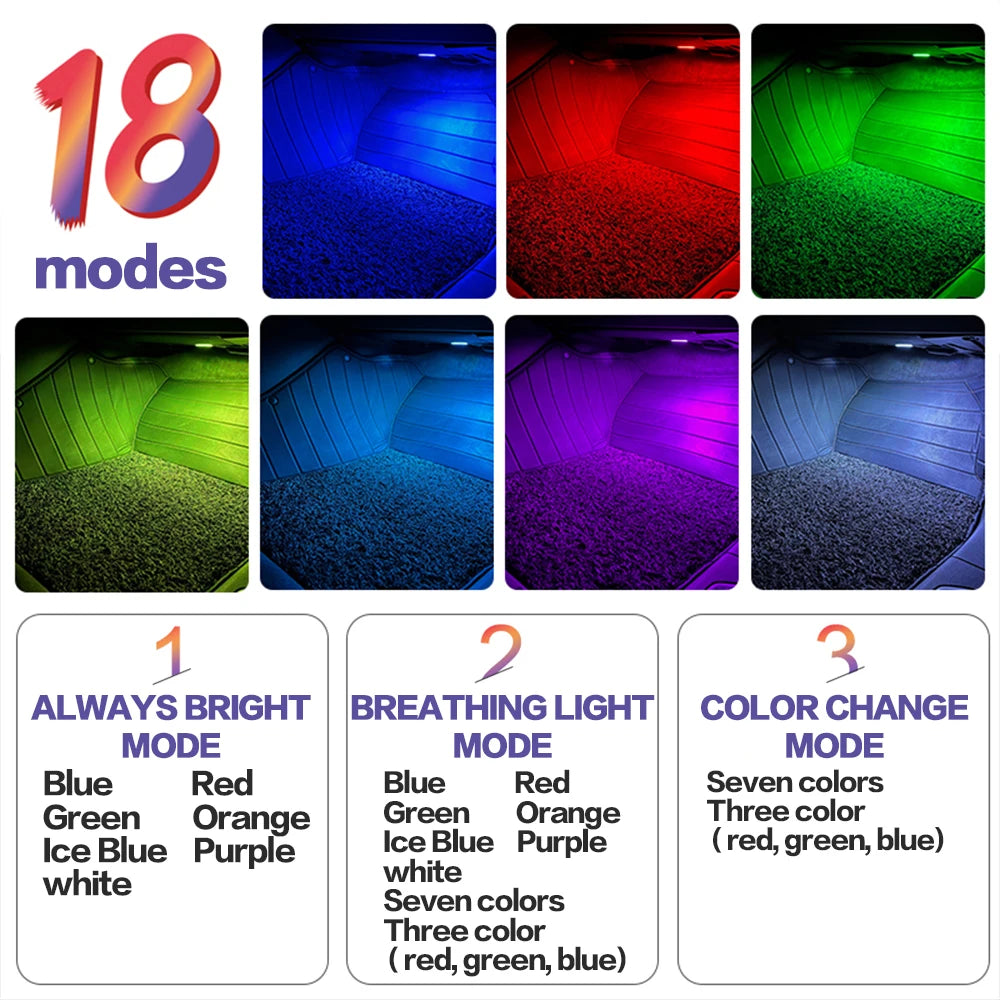 LED Car Interior Atmosphere Lamp Footwell Light Decoration Accessories For Porsche Macan 95B Cayenne 9YA 957 955 Boxster 987 911