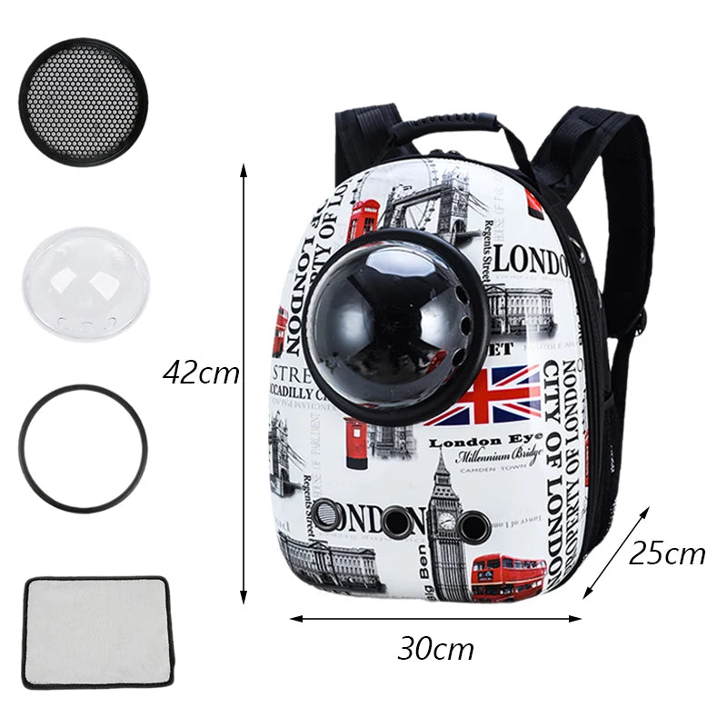 Outdoor Travel Puppy Cat Backpack Carrier Bag Breathable Pet Space Capsule Mascotas Supplies for Cats Goats Transporter Dla Kota
