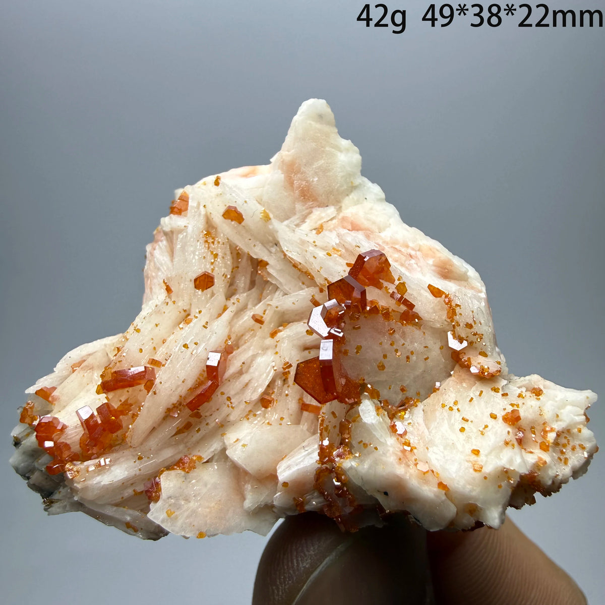 Natural Morocco Vanadinite Mineral Specimen with Healing Quartz Crystals And Stones Rock Gemstone for  Healing  A3-1-1