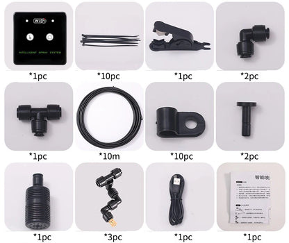 WiFi Rainforest Sprayer Control Automatic Mist Timing Spray System Kit Touch Screen Irrigation Timer Reptile Sprayer Humidifier