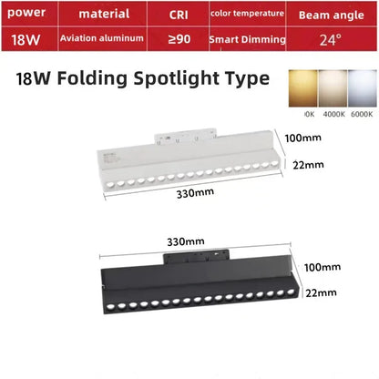 Magnetic Track LED Light Fixtures Flexible Ceiling Spotlight Rail Strip Magnet System For Indoor Modern Home Living Room Kitchen