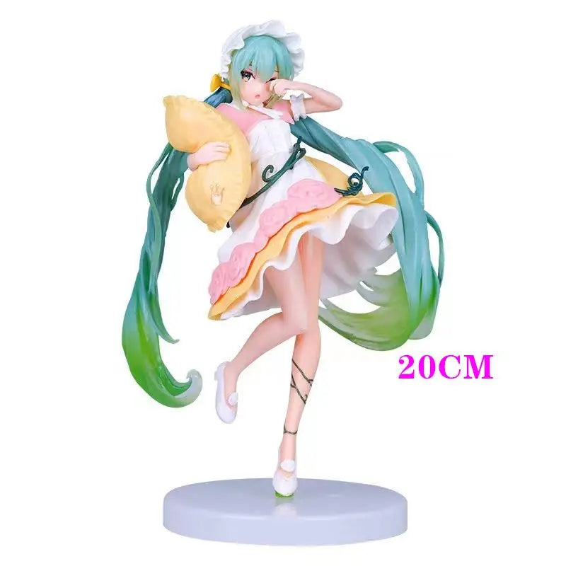 Anime Figure Wedding Dress Action Figures Kawaii Swimsuit Vocaloid PVC Collectible Model Toys Girl Gift
