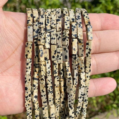 4x13mm Natural Stone Tube Rectangle Sea Sediment Lapis Lazuli Opal Amethysts Quartz Beads for Jewelry Making DIY Bracelet