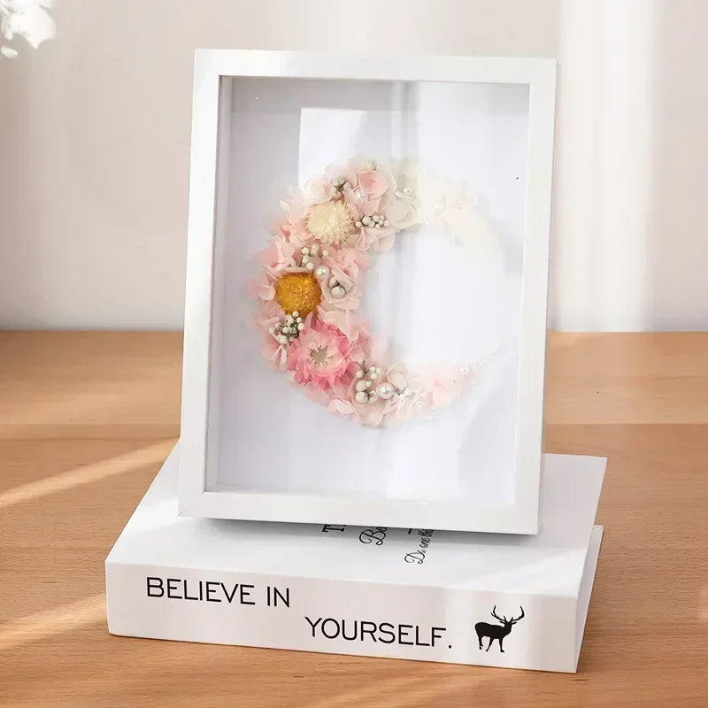 Wood Shadow Box Frame Deep 3d Photo Frame Depth 3cm Specimens Holder Pefect for Dried Flower Picture Shell Insect DIY Home Decor