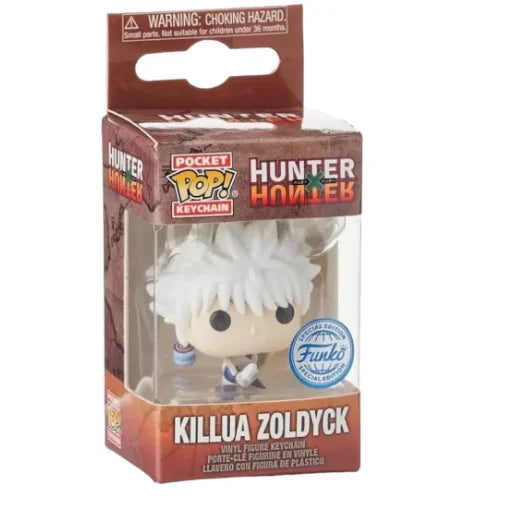 New FUNKO POP Pocket Keychain Hunter Killua Zoldyck PVC Action Figure Collection Model Bag Pendant Toys for Gifts