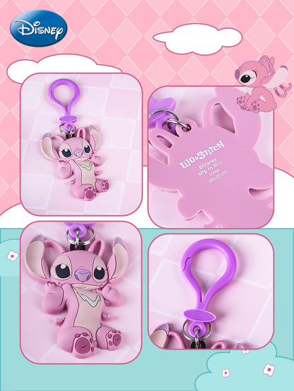 Stitch Officially Licensed Figurine Bag Clip Charms Angel PVC Keychain Gift Collection 1Pc Disney