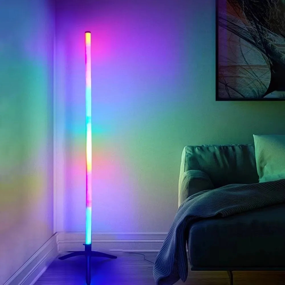 Color Changing RGB Floor Lamp Bluetooth APP Control Remote Control Atmosphere Light USB Power Dimmable Standing Light