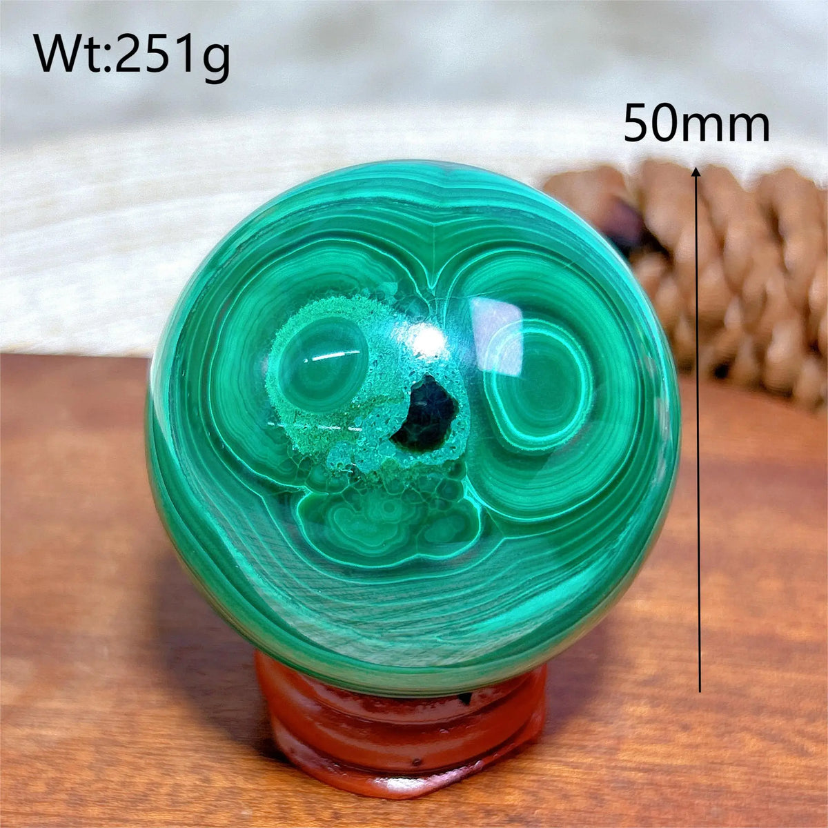 Malachite Pattern Sphere Ball Gemstones Reiki Energy Ore Natural Crystals Healing High Quality Home Decorations Room Decor Gift