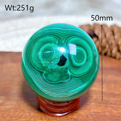 Malachite Pattern Sphere Ball Gemstones Reiki Energy Ore Natural Crystals Healing High Quality Home Decorations Room Decor Gift