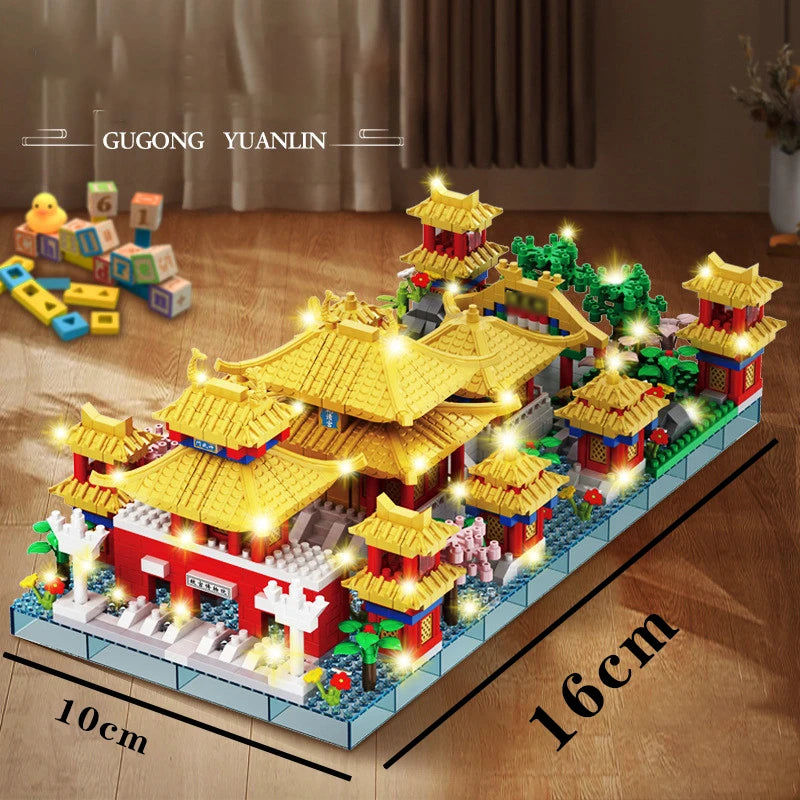 1466 Pieces Forbidden City Garden Building Blocks Set - Abs Building Toys, Chinese Architectural Models, Historical Landmarks and