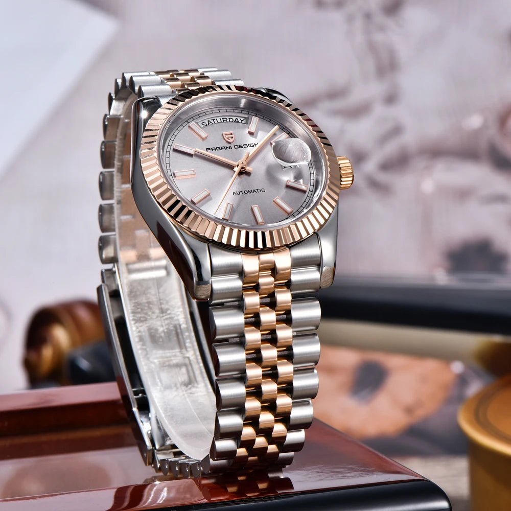 2026 New PAGANI DESIGN DD36 Men's Watches Rose Gold Automatic Watch For Men Mechanical Wristwatches AR Sapphire Luminous Clock
