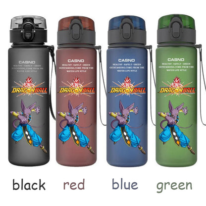 560ML Dragon Ball Water Cup Children Portable Plastic Goku Vegeta Bulma Cartoon Outdoor Large Capacity Sport Water Bottle Gift