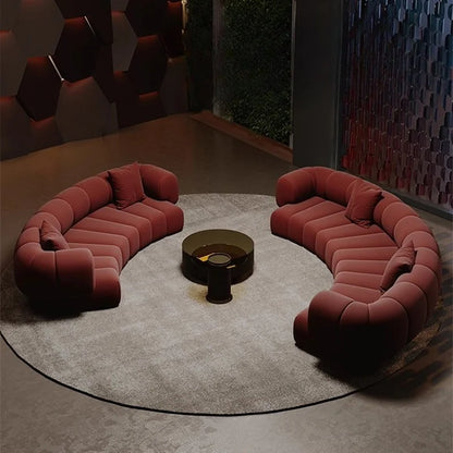 Nordic Semi Circular Arc Sofa Modern Designer Beauty Salon Reception Office Sofa Hotel Rest Area Office Furniture Transat FYOS