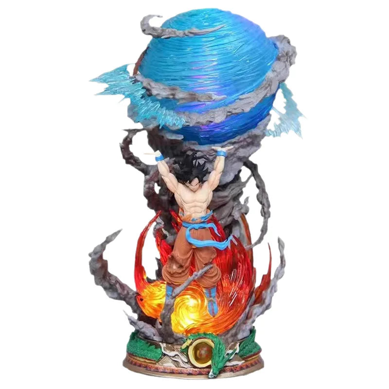 Hot Dragon Ball Son Goku Genki Dama Anime Led Lamp Collectible Statue Desk Decor Gift Men Glow In The Dark Action Figure ﻿