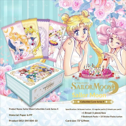 Genuine Sailor Moon 4th Series Collectible Cards Classic Mica Pendant Starlight Enamel Anime Cards for Anime Trading Card