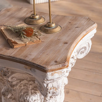 wooden stump side table, flower shop dec
oration, flower rack, mall display window, Roman column,
 distressed sofa side table