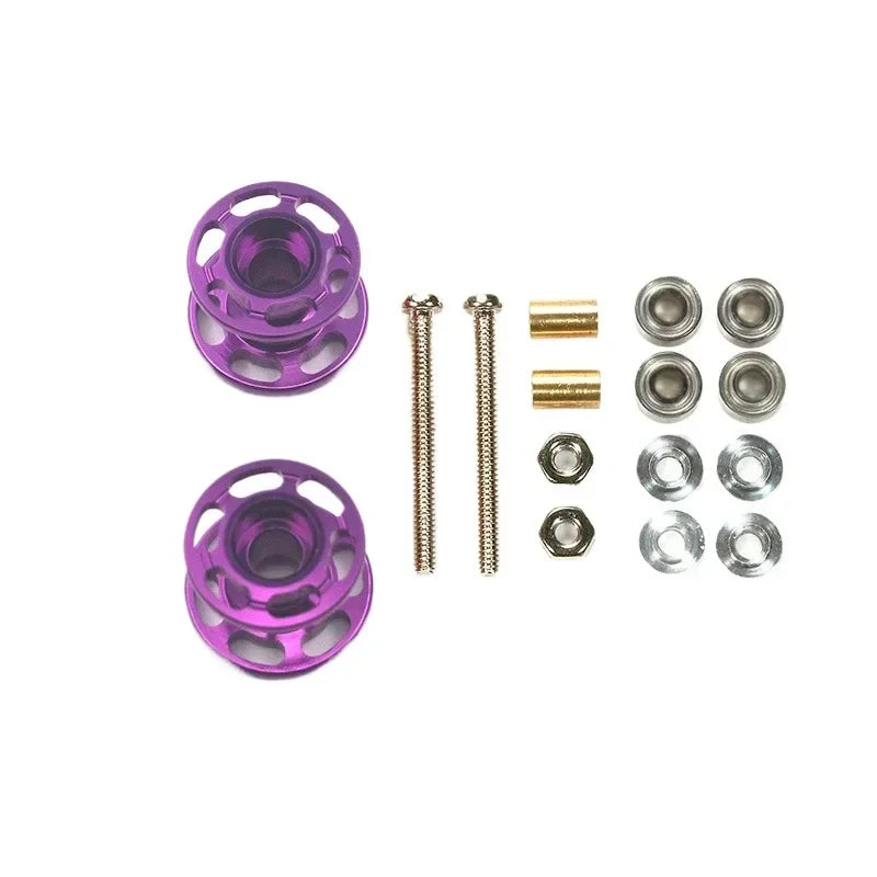 2PCS(1pair) 95423/94945 12-13mm Double Aluminum Guide Rollers Lightweight Hollow Guide Wheels for Tamiya Mini 4WD Model Car