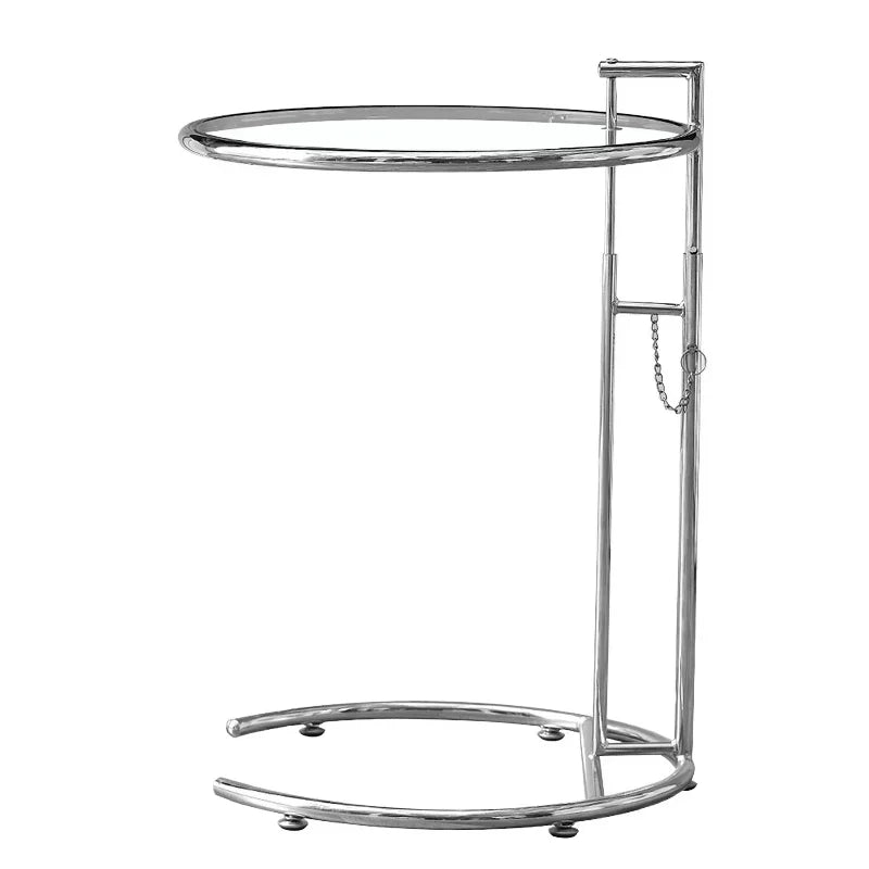 Transparent Glass Table Creative Lift Coffee Table Simple Sofa Table Nordic C-shaped Tables Geometric Round Tables