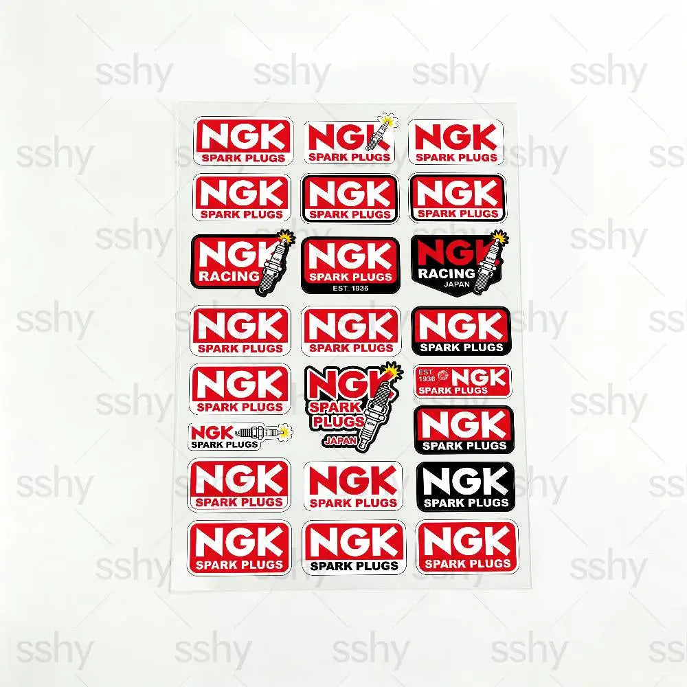 For NGK Reflective Motorcycle Stickers Waterproof Vinyl Decals for Motorbike Helmet Fuel Tank Bike