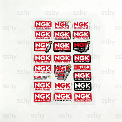 For NGK Reflective Motorcycle Stickers Waterproof Vinyl Decals for Motorbike Helmet Fuel Tank Bike