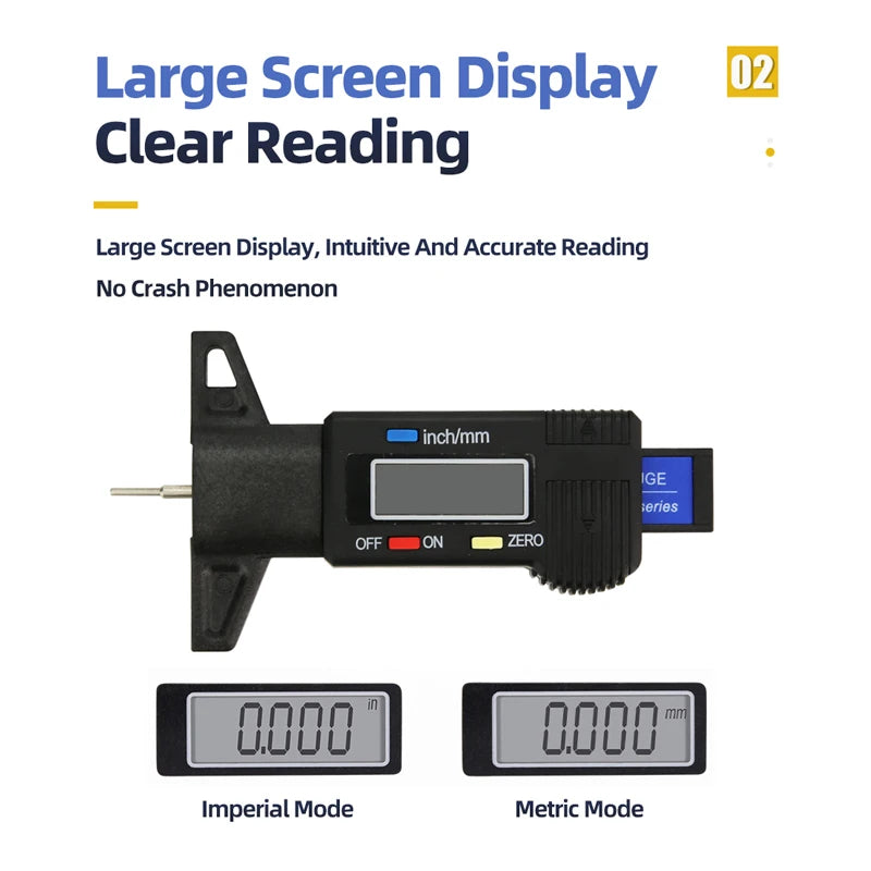 Tread Depth Gauge For Car Tyre Tire Meter Thickness Gauges Automobile Tire Wear Detection Measuring Tools Depth Caliper