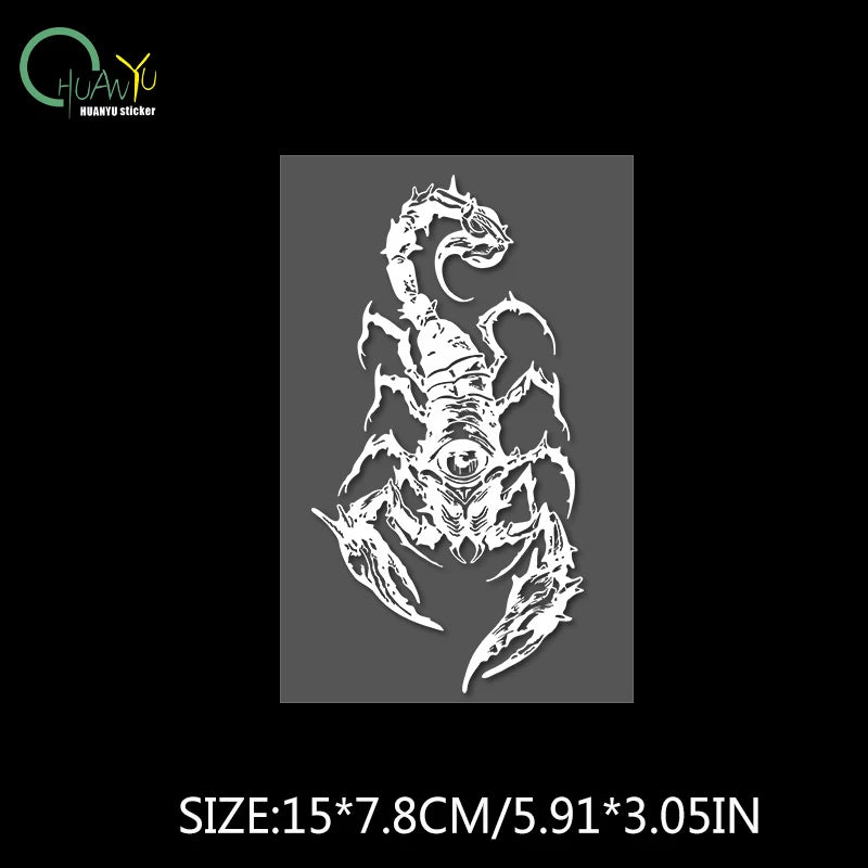 Dark style day eye scorpion car sticker, car and motorcycle scratch proof, waterproof, reflective decoration decal
