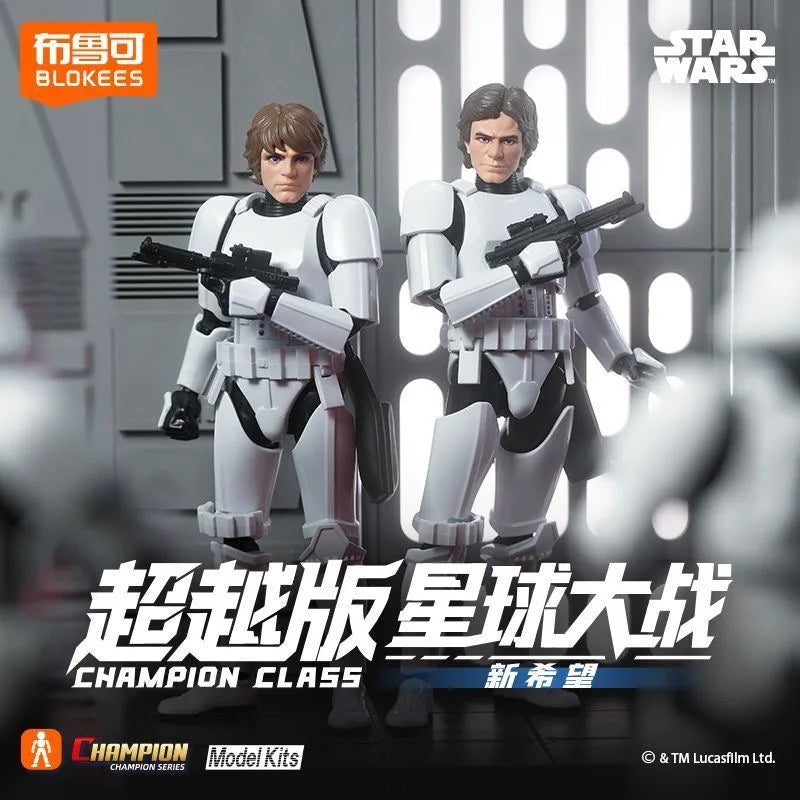 Original Blokees Star Wars Champion Class The Mandalorian & Grogu Assembly Movable Action Model Figures Collection Peripheral