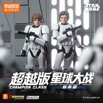 Original Blokees Star Wars Champion Class The Mandalorian & Grogu Assembly Movable Action Model Figures Collection Peripheral