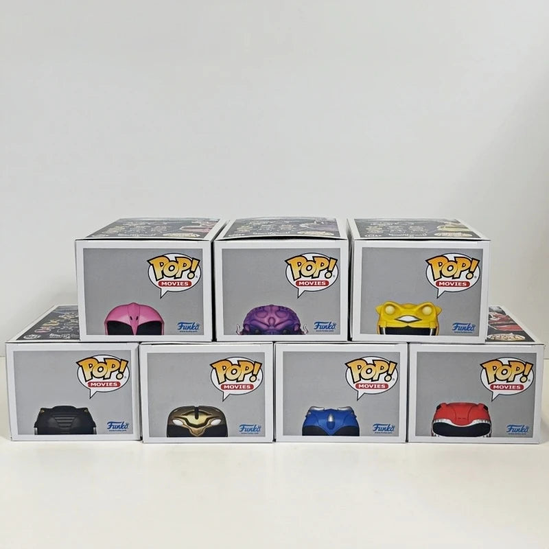 Funko Pop! Mighty Morphin Power Rangers Red Black Yellow Blue Pink Ranger Lvan Ooze Ninja MegaZord Figure Collectible Model Gift