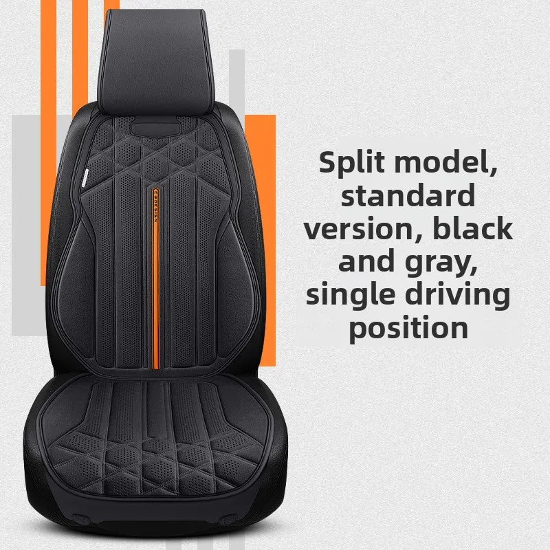 Car Suede Seat Protection Universal Car Seat Cover All Season Breathable Perforated Suede SUV Sedan Seat Cover Latex Cushion