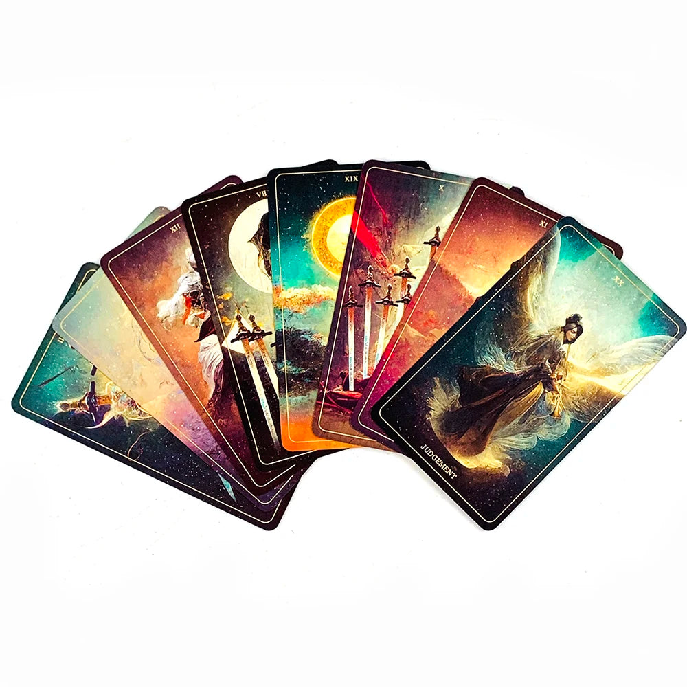 Harmony Tarot In A Tin With Gilded Edges 78 Pcs Cards Tarot Deck With Guidebook For Beginners, High-Quality Divination Cardstock