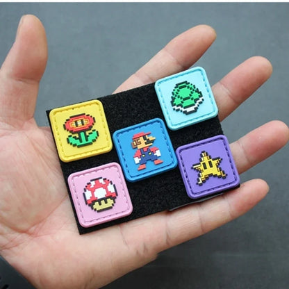 Pixel Cartoon PVC Patch for Clothing Customs Clearance Game Tactical Morale Badge on Backpack Applique Hook Loop Armband Sticker