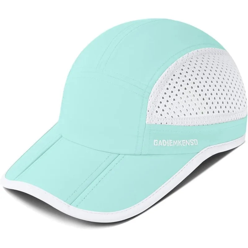 GADIEMKENSD Men Women Folding Climbing Peaked Cap Baseball Cap Outdoor Breathable Camping Hiking Quick Drying Trekking Sun Hat