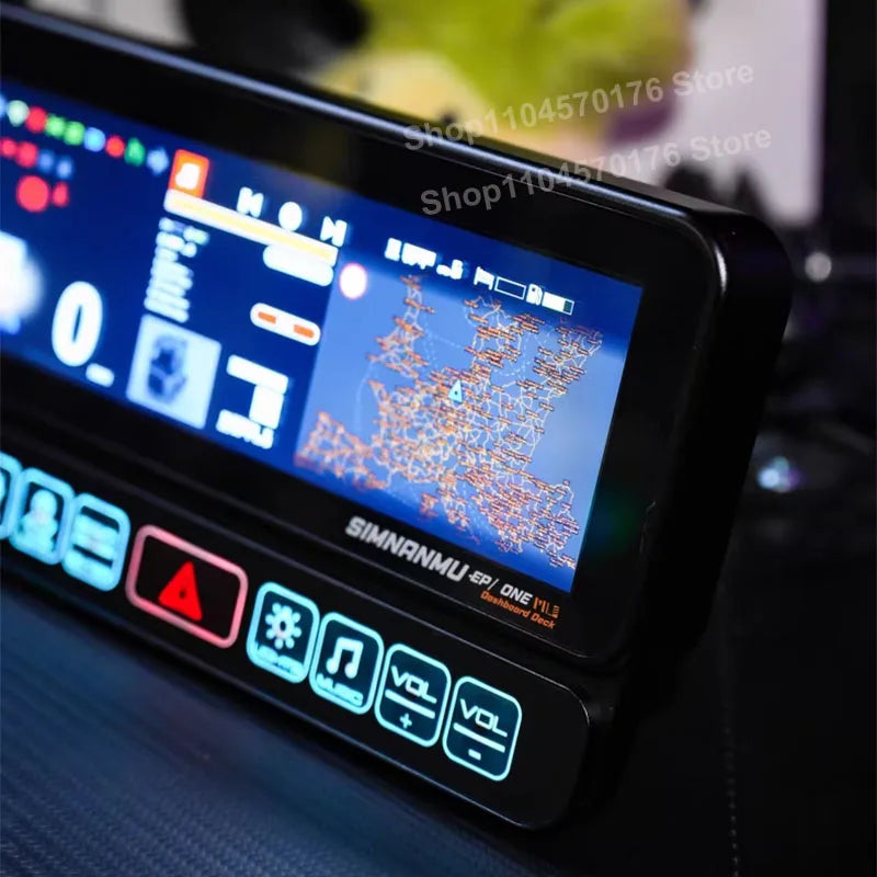 PC Racing Simulator Dashboard Multi-functional Central Console8.4-inch Screen HDMI 9 RGB For Thrustmaster SIMAGIC MOZA FANATEC