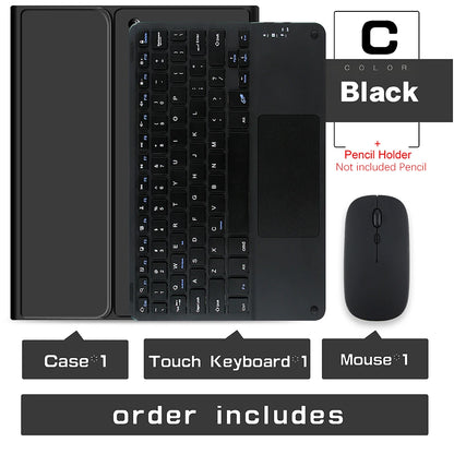 Keyboard Wireless Mouse Magic For iPad Pro 13 11 Case M5 M4 2026 M3 Air 13 11 5 4 10.2 9 8 7 Generation Case Bluetooth Keyboard