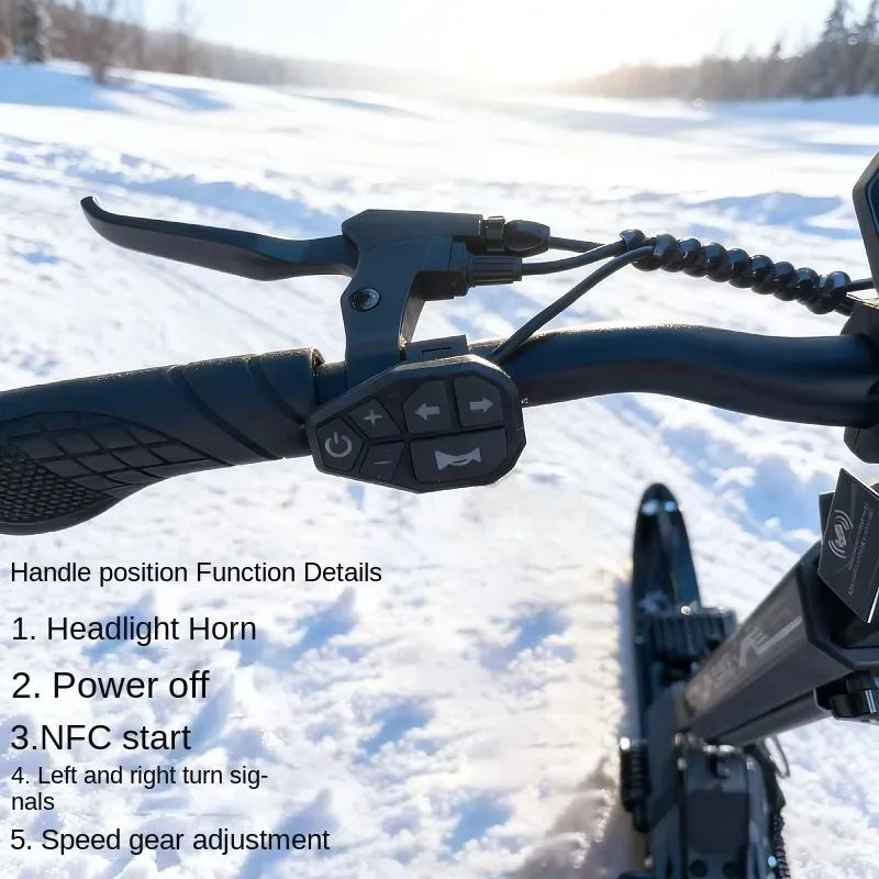 Foldable Track Sled Electric Scooter All Terrain Snow Vehicle For Outdoor Winter Adventure Off‑Road Travel Sport Transportation