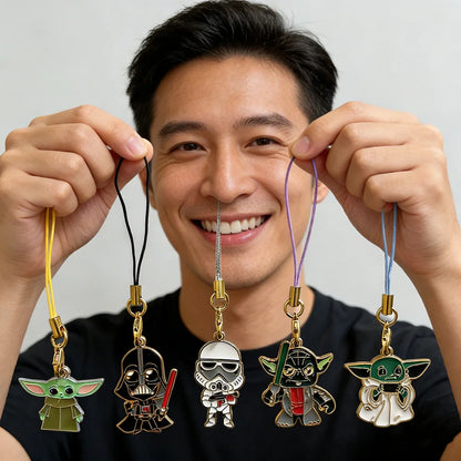 Star Wars 5pcs Phone Chain Lanyard Set - Unisex Stormtrooper Darth Vader Cute Anti-Loss Cellphone Keychain Charm Jewelry Gift