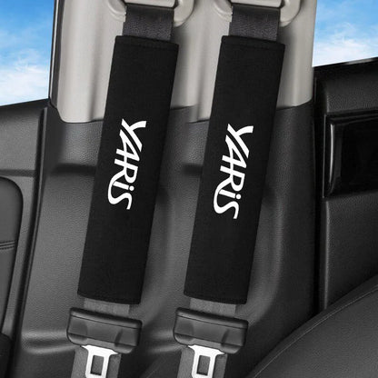 2Pcs Car Seat Belt Cover Suede Fluff Breathable Protection Pad For GR Sport Gazoo Racing RAV4 C-HR RZ Yaris Mark x Prado