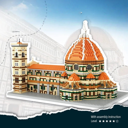 5278PCS Classic Architecture Building Block Model Micro-Block Assembly for Adults, Stress Relief Handcraft Display, Perfect Holi