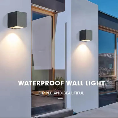 GU10 Simple Modern Wall Light For Garden Patio 5W 10W Waterproof Outdoor LED Wall Lamp Double Head Lighting Aluminum AC110V 220V