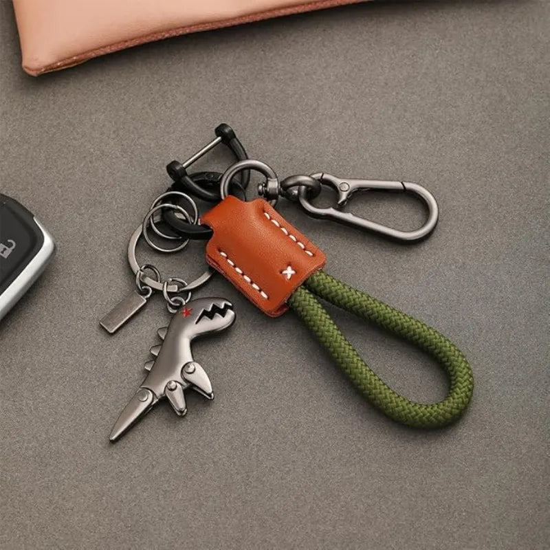 Car Keychains and Motorcycle Decorative Accessories, Woven Rope Metal Keychains, Handbag Pendants, Small Gifts For Backpack