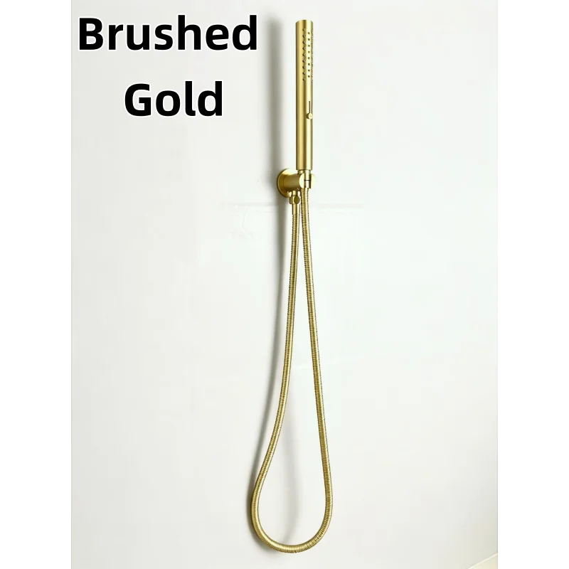 Brushed Nickel Stainless steel Hand Shower Head with 1.5M Hose Water Saving Handshower Shower Brass Bracket Accessor