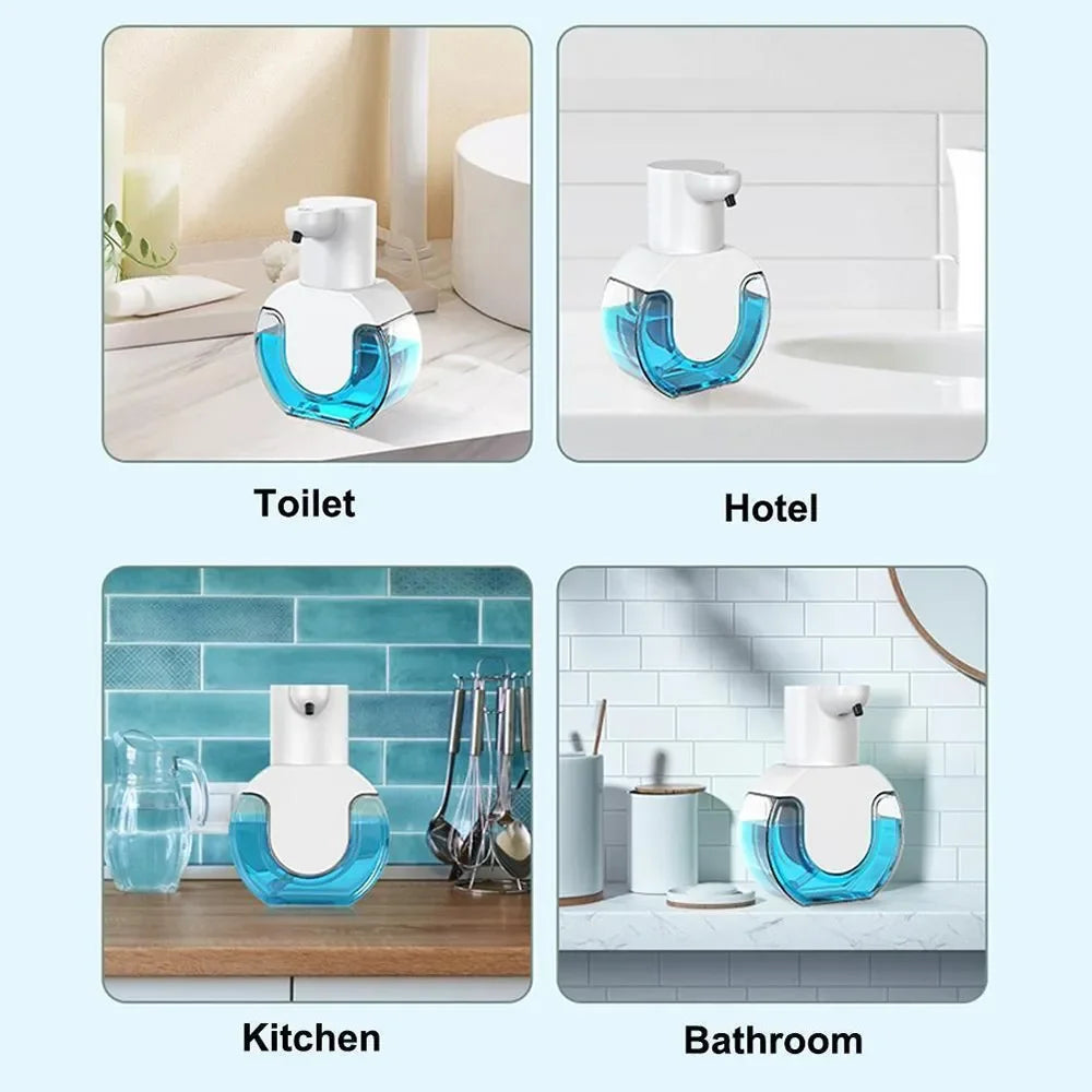 420ML P10 Large Capacity Light Display Desktop Or Wall-Mounted Waterproof USB Rechargeable Automatic Smart Sensor Soap Dispenser