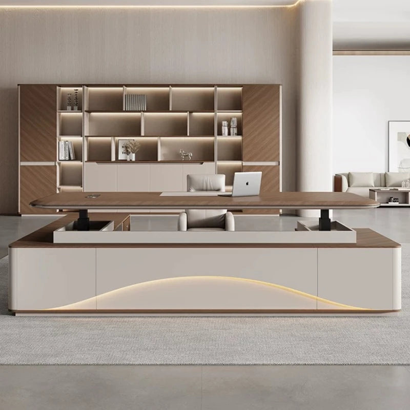 Luxury 200cm 320cm Light Lift Top Desk Office Desks And Workstations Computer Table Pliante Room Tables Study Offices Furniture
