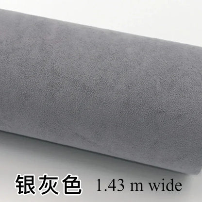 Self-adhesive Suede Fabric Thickened Elastic By Half A Meter for Car Decoration Gift Box Package Diy Sewing Cloth Wearable Black