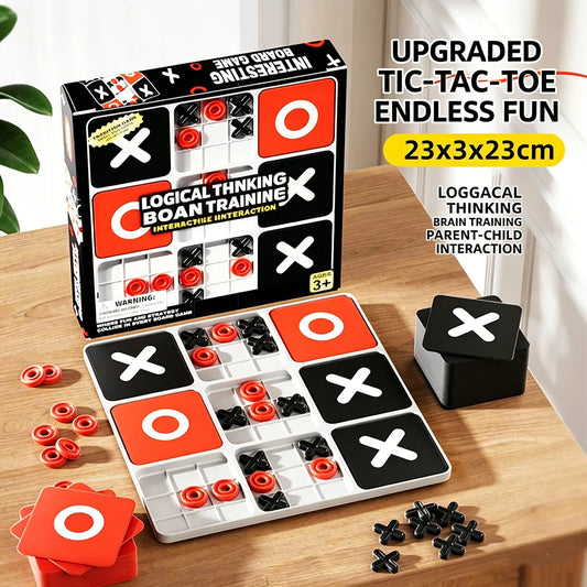 Upgraded Tic Tac Toe Game,3D XO Chess Board Game for Kids Adults,ABS Plastic Interactive Battle Game,Family Party Game
