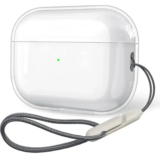Clear Soft TPU Earphone Case for Airpods Pro 3 Case with Strap Funda Airpods Pro 2 Airpods 4 3 Bluetooth Earphone Cover