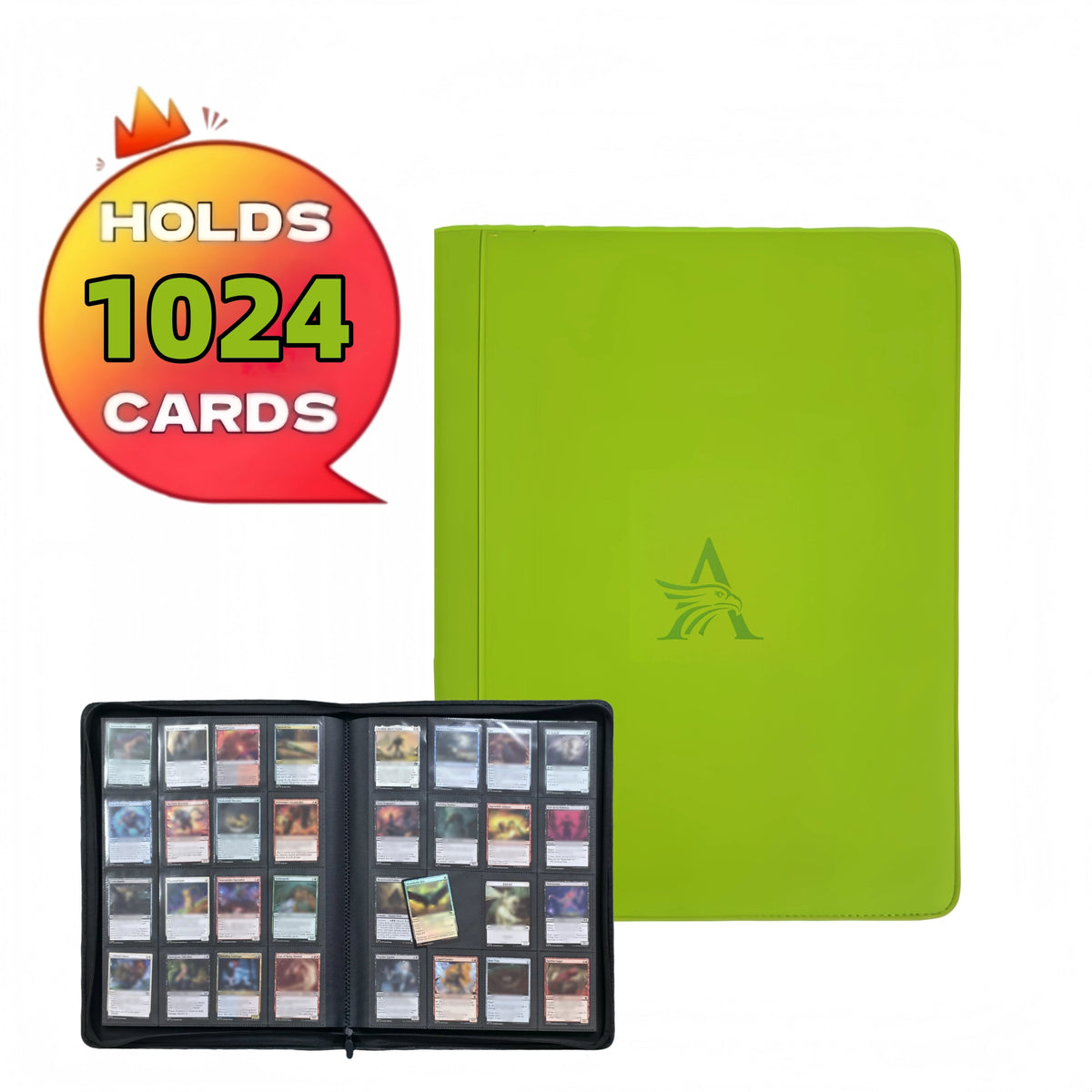 16 Pocket Card Binder - Premium Trading Card Binder Holds 1024 Cards, Ultimate protection for  TCG & sports cards. Collector's d